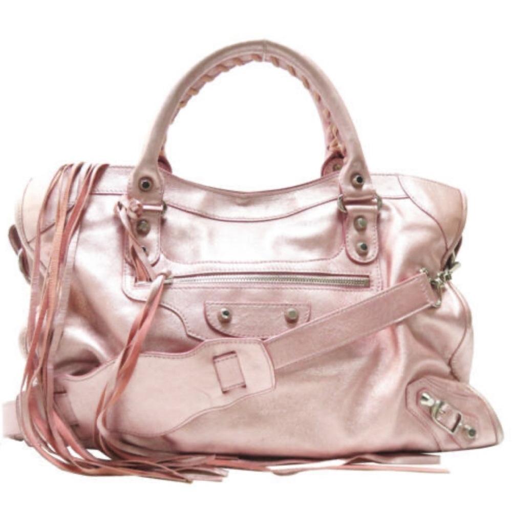 Balenciaga City Bag Pink Metallic